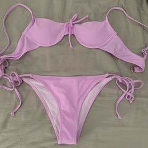 Women’s M Lavender Underwire Bikini Set